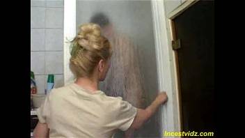 Charming Russian step mother fu.king with her in bathroom